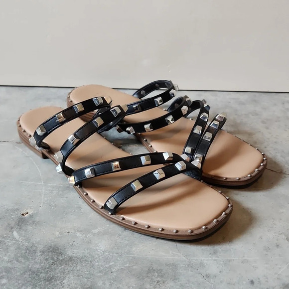 a new day‎ black stud sandals - Picture 1 of 4